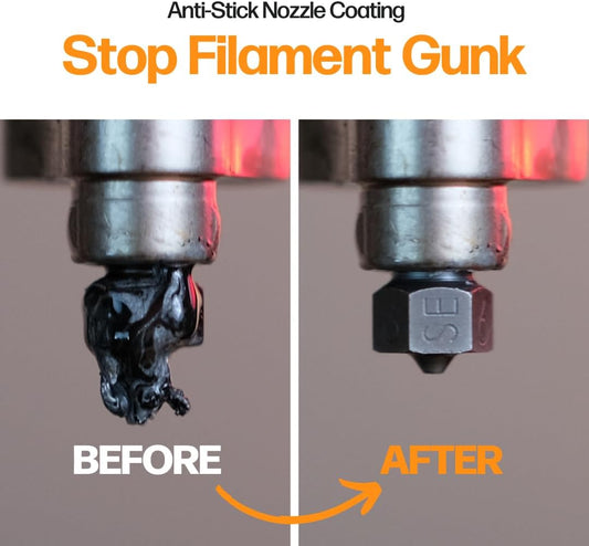 Slice Engineering Plastic Repellent Paint Repels Plastic & Prevents Buildup on the Nozzle | Get Enhanced Print Quality | Hassle-Free Application | Water-Based PTFE Nanosuspension (3 mL - 5 Pack)