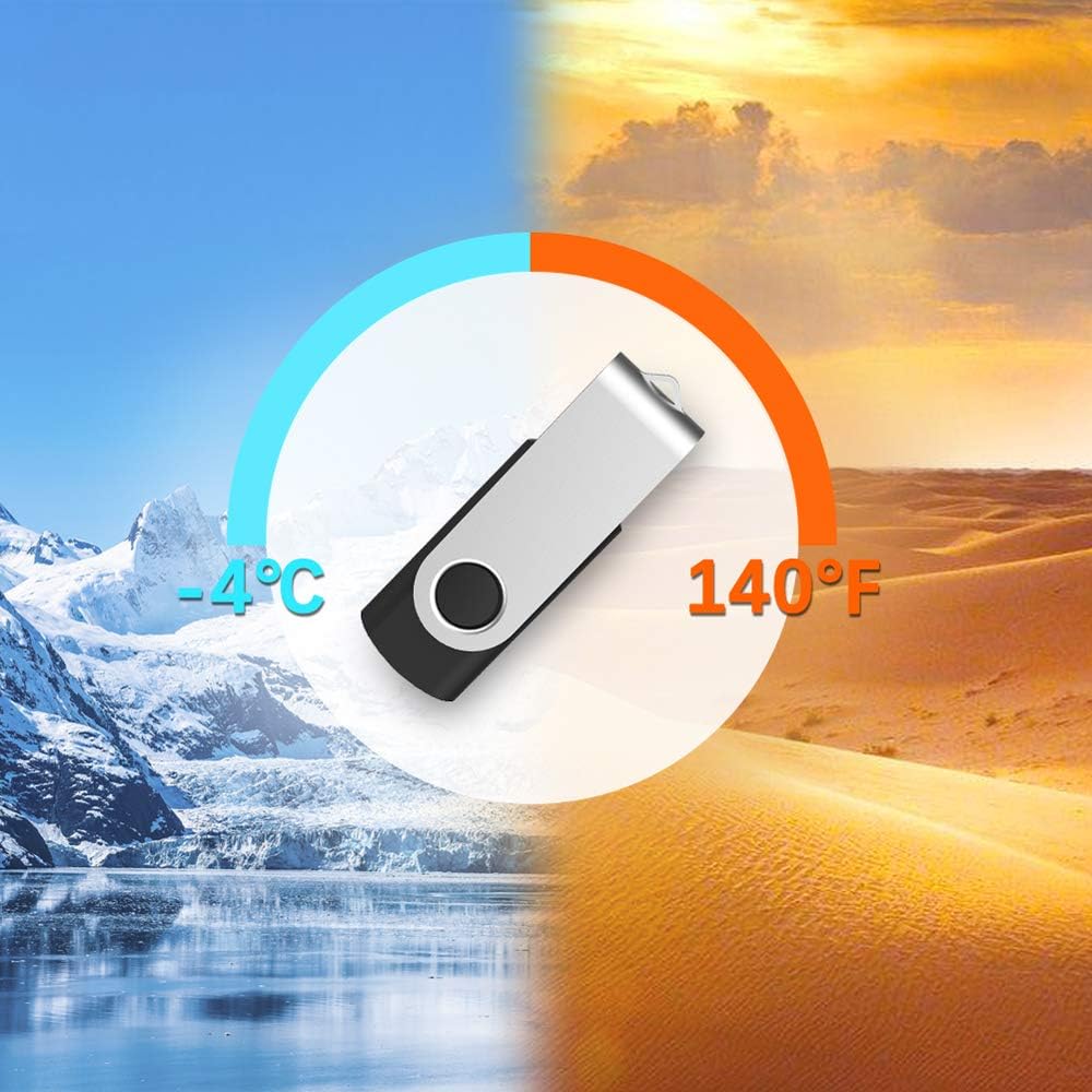 KEXIN 100 Pack 4GB Flash Drives - USB Thumb Drive, 4GB Memory Stick, Black