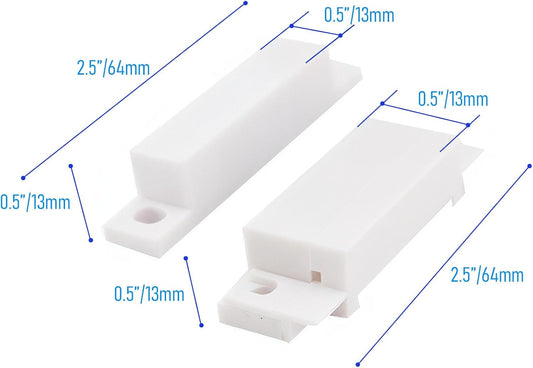 2Pcs Magnetic Reed Switch Wired Surface Mount Normally Closed NC Contact Sensor Alarm Magnetic Door Switch with 2 Wires, PVC, MC-31