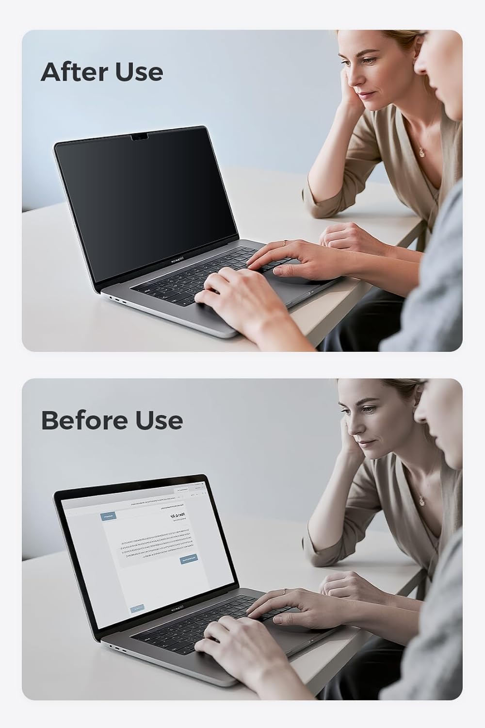 (2 Pack) Magnetic Privacy Screen for MacBook Pro 14 Inch (2021-2024, M1-M4, Pro, Max), Removable Washable Reusable Matte Anti Glare Blue Light Protector Private Security Filter for 14" Mac Laptop