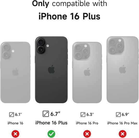 SURITCH for iPhone 16 Plus Case with Magnetic Camera Slide Cover and Adjustable Kickstand, Compatible with MagSafe, Shockproof Bumper Case Slim Protective Cover for iPhone 16 Plus 6.7 Inch, Pink