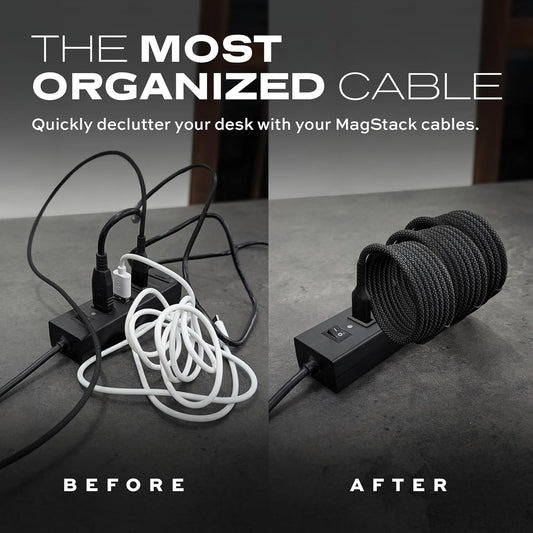 Statik MagStack Pro USB C to USB C Cable, Magnetic Type C Charger Fast Charging Cord, On The Go Magnetic Charging Cable for Car, Compatible with 16 Pro Max, 15, Galaxy S21 S20 Ultra, 100W 3FT/1M