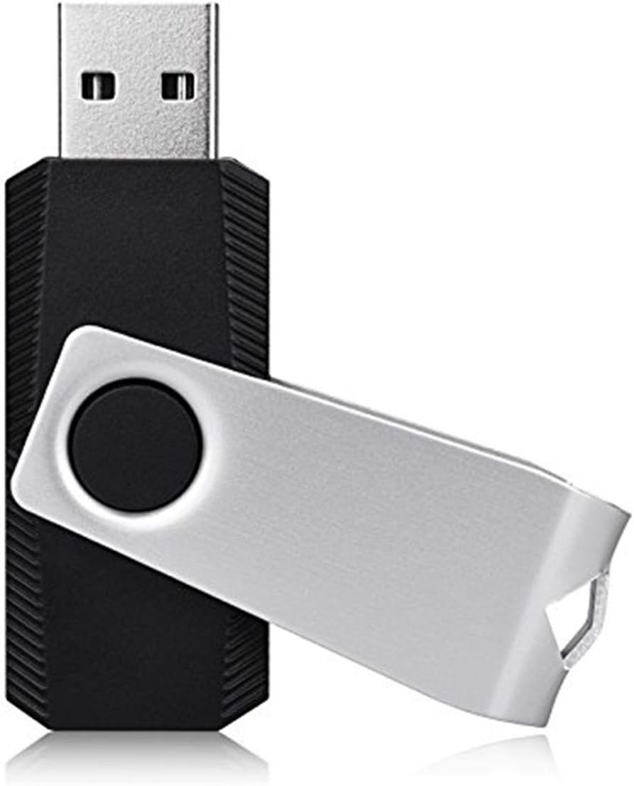 KEXIN 16GB USB Drive Bulk 50 Pack Flash Drive 16 GB Thumb Drive Bulk Flash Drive 50 Pack Swivel USB 2.0 (16GB, 50PCS, Black)