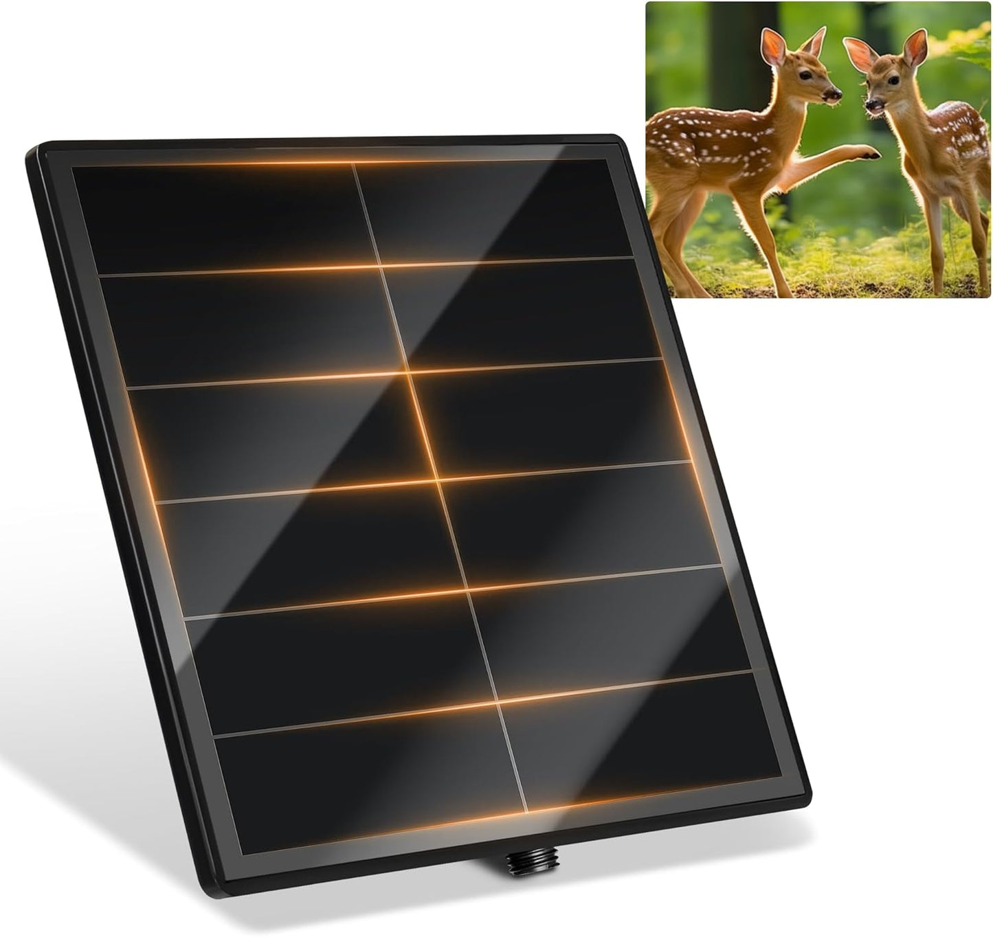 KEPEAK Solar Panel for Trail Camera - 6000mAh Battery, 12V Solar Battery Charger, Waterproof, for Outdoor 24/7 Wildlife Monitoring