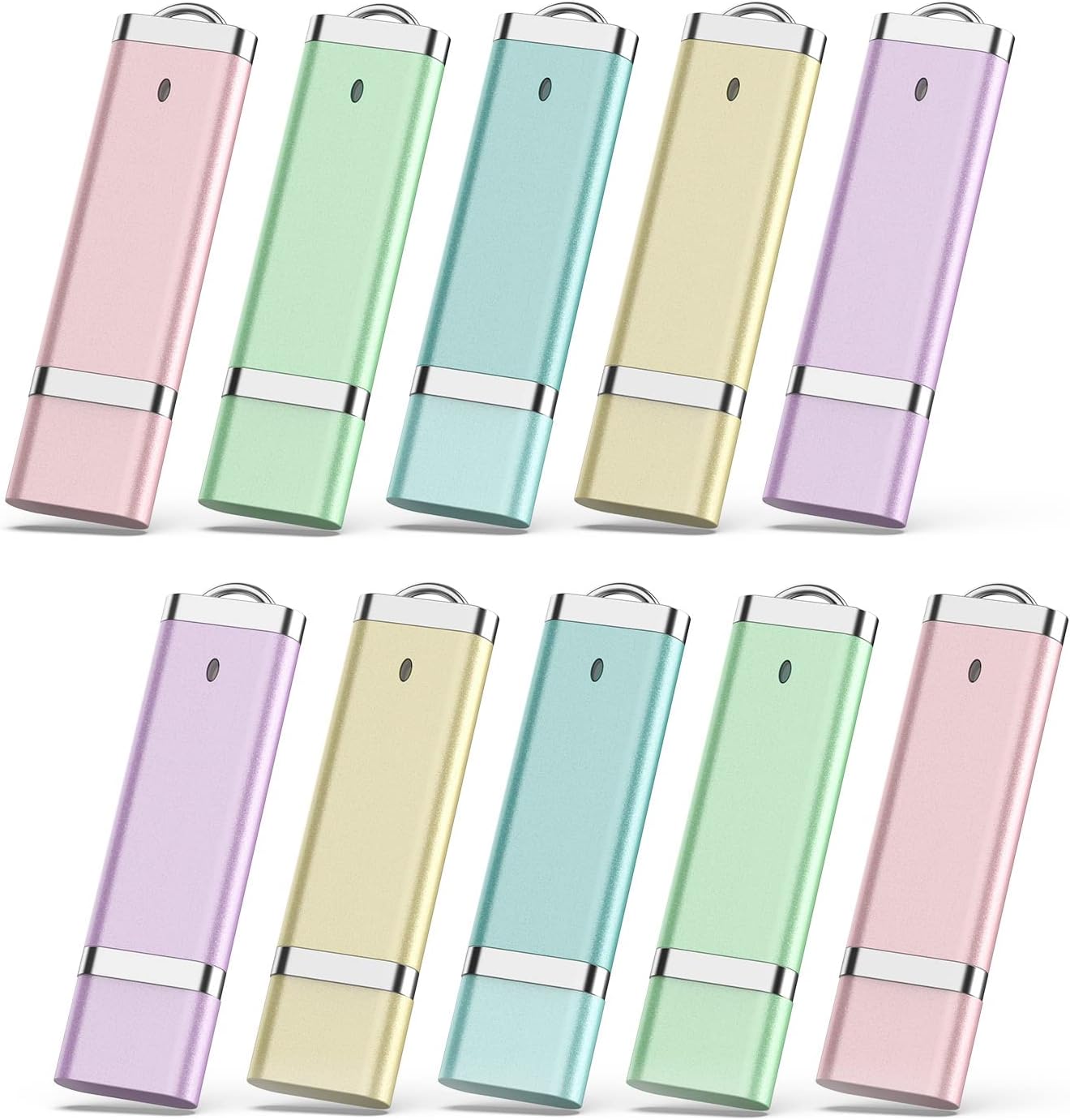 KEXIN 10 Pack 64GB Flash Drives - USB Thumb Drive, 64GB, Colorful