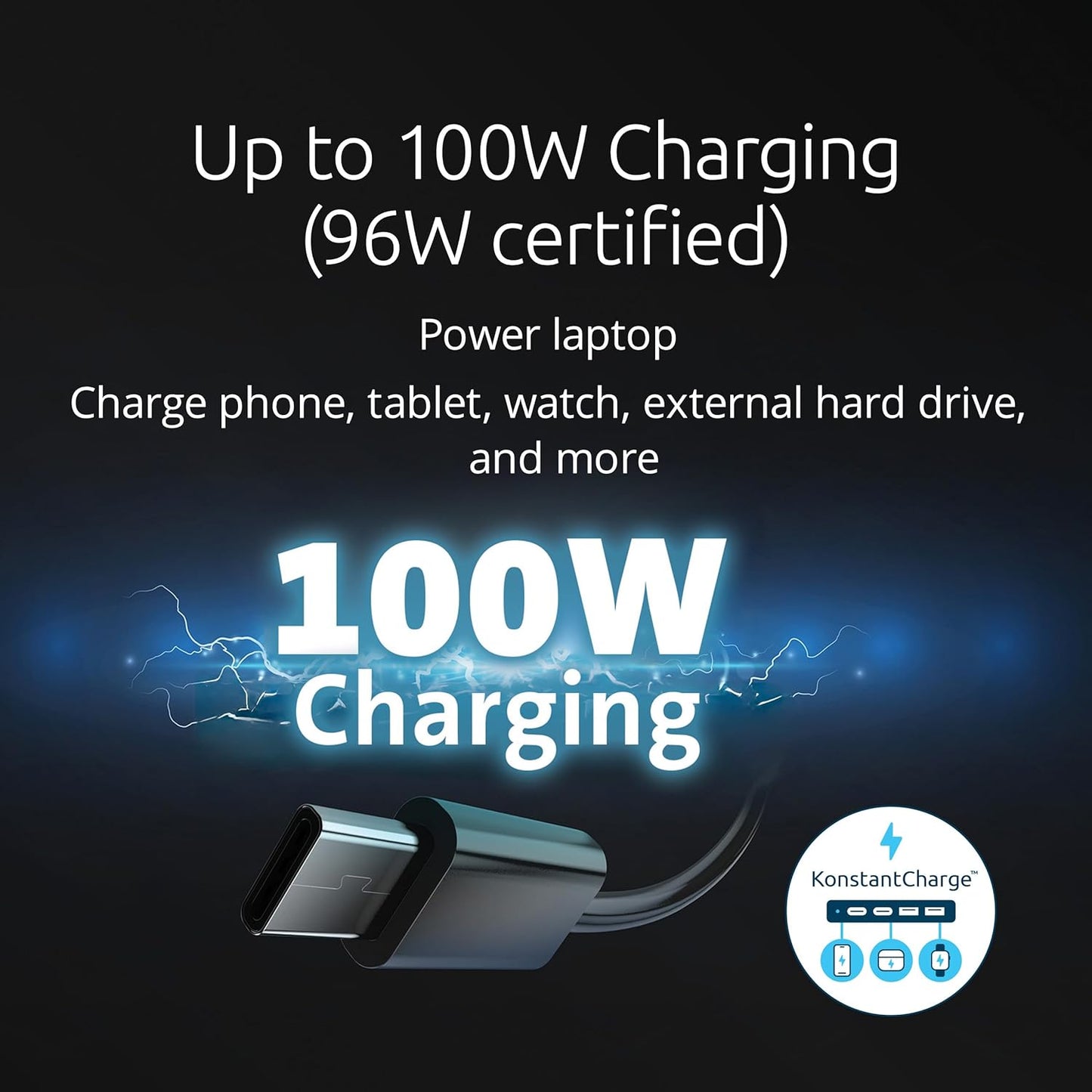 Kensington SD5910T DisplayLink Docking Station Thunderbolt 4, Quad 4K for MacBook Pro/Air M1/M2/M3/M4 with Pro and Max Chipsets, 100W PD, HDMI/DP/TB4, SD/Micro SD Card Slots (K35233NA)